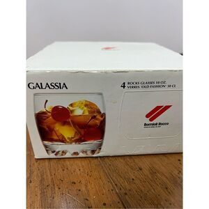 Galassia By Bormioli Rocco Set Of 4 Italian Crystal Italy Low Ball Whiskey Rocks